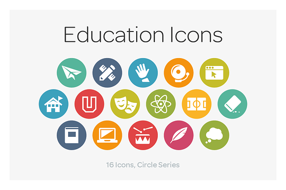 Circle Icons Education