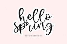 Hello Spring | Bouncy Script Font