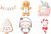 Cute Christmas Clipart, an Illustration by Black Bird Studio (Thumbnail 5 of 6)