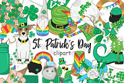 Saint Patrick's Day Clipart, a Seasonal Illustration by GlamArtZhanna (Thumbnail 1 of 4)