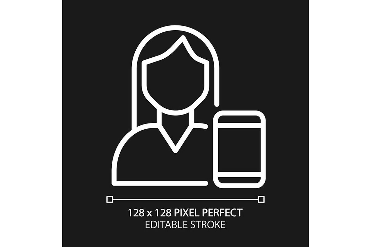 Telemedicine pixel perfect white, an Outline Icon by IMG Visuals