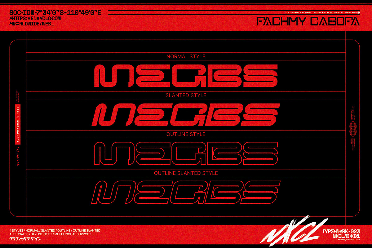NCL Megrabs Font Family, a Sans Serif Font by Enxyclo Studio (Photo 8 of 19)