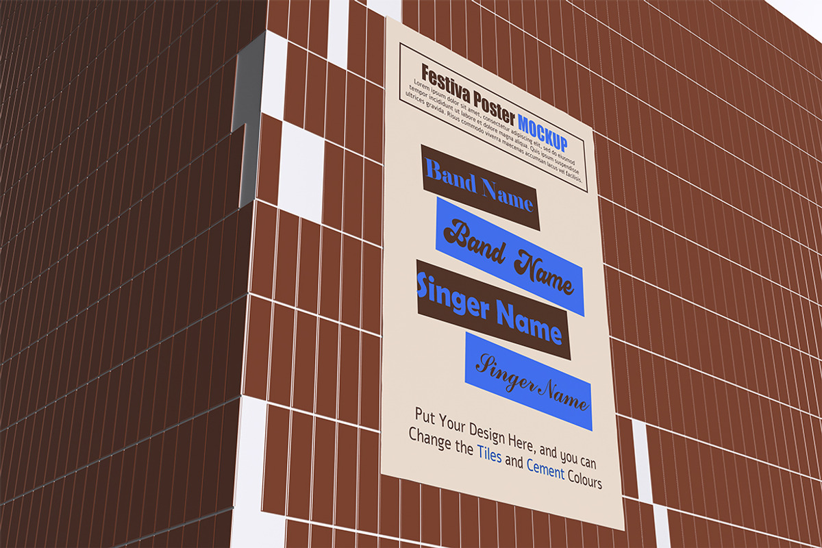 Festival Poster Mockup, a Product Mockup by xavier_studio (Photo 3 of 5)