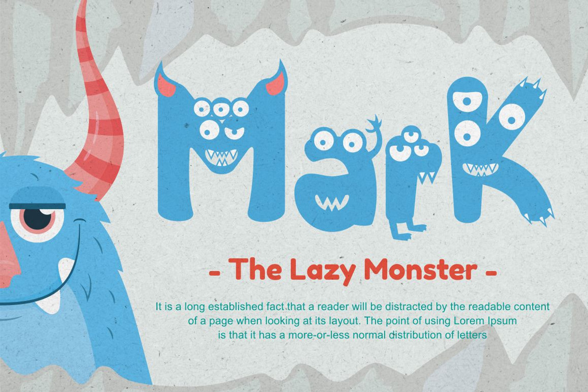 Friendly Monster - Character Font, a Font by PutraCetol Studio (Photo 7 of 11)
