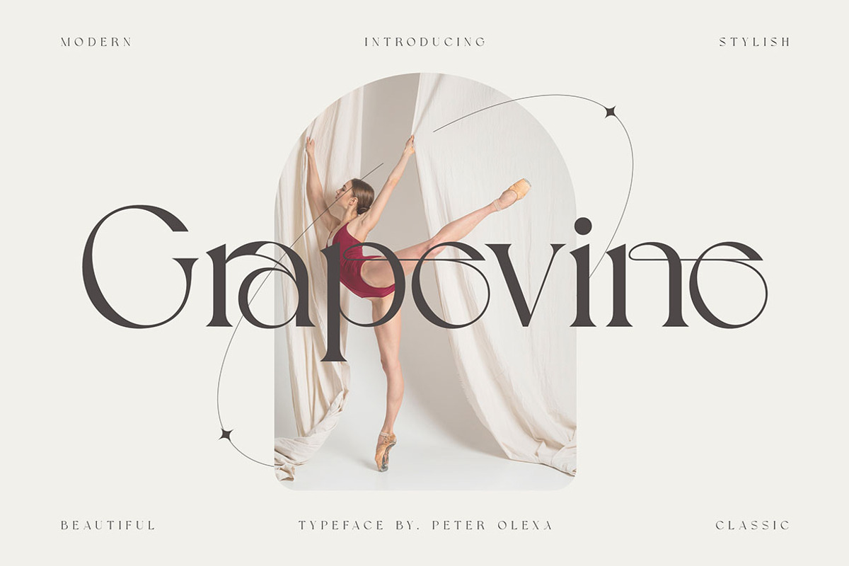 Grapevine - Modern Serif Font, a Serif Font by Cruzine (Photo 1 of 8)