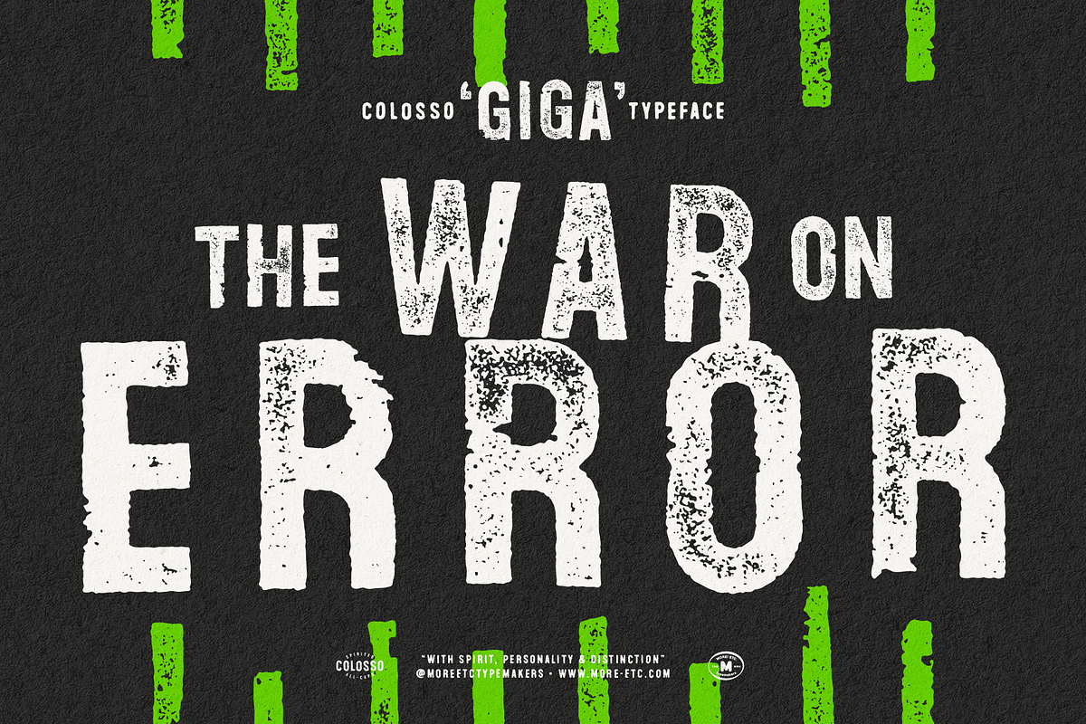Colosso Giga Display Font, a Sans Serif Font by More Etc. Studios (Photo 7 of 14)