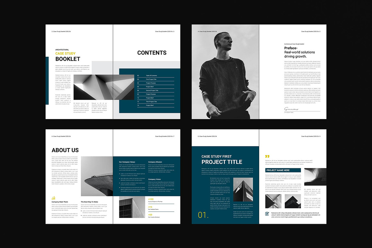Case Study Booklet Template, a Brochure Template by DesignCrest (Photo 3 of 12)