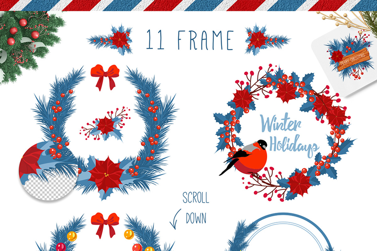 New Year Objects & Symbols Set, a Decorative Illustration by Popova_Irina (Photo 4 of 10)