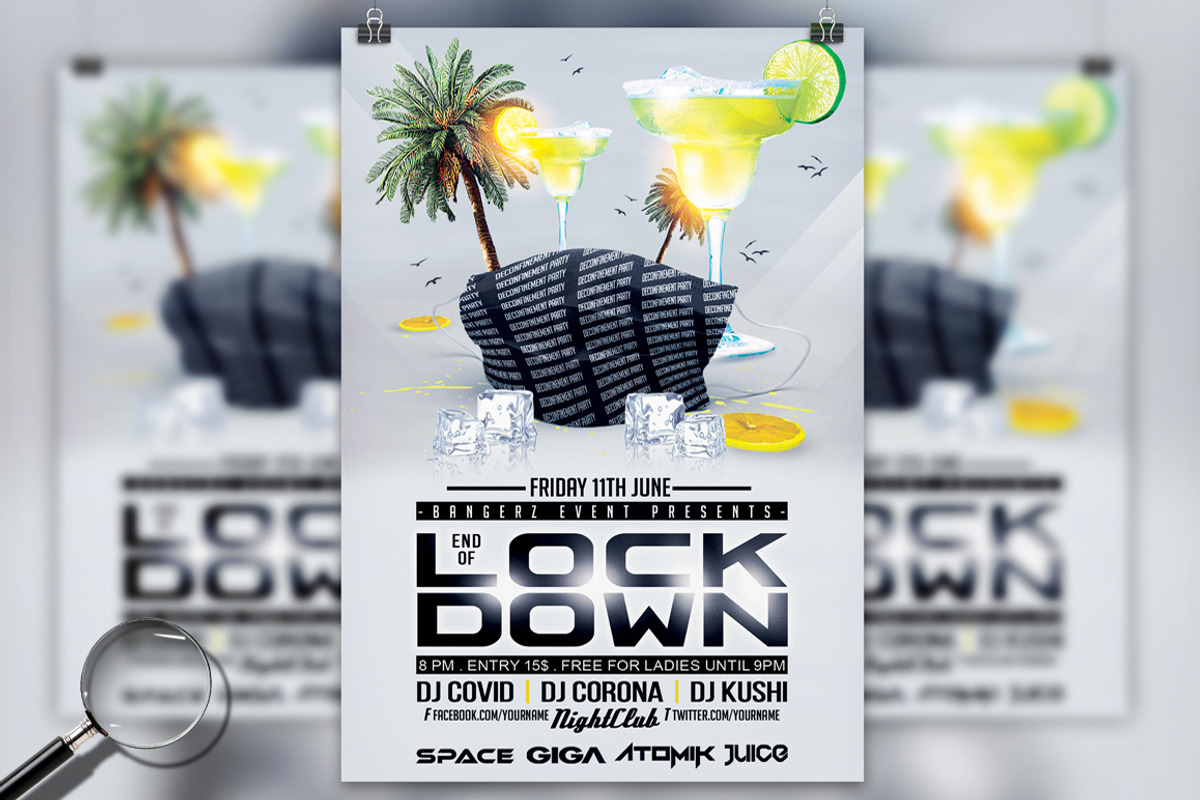 End of Lockdown | Party Flyer, a Flyer Template by GIGA-TEMPLATE (Photo 1 of 8)