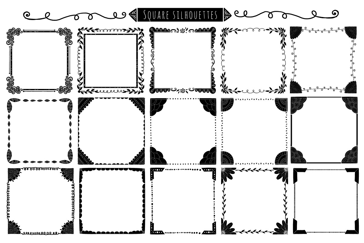 Decorative Borders, Corners & Frames, a Decorative Illustration by Carrie Stephens Art (Photo 11 of 12)