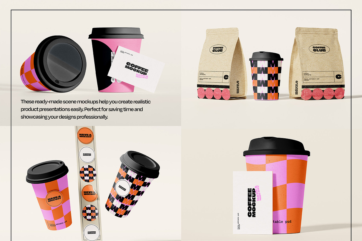 Coffee Cup Packaging Mockup Set, a Packaging Mockup by Mego-studio (Photo 5 of 7)