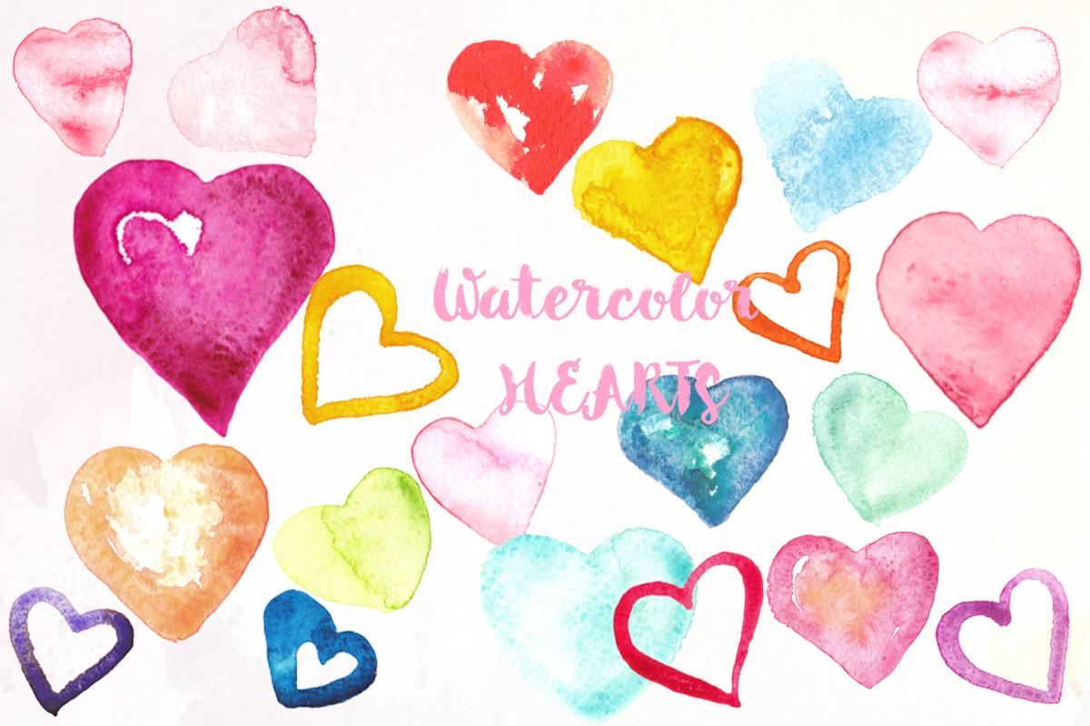 Love watercolor bundleValentine, a Decorative Illustration by LABFcreations (Photo 2 of 14)