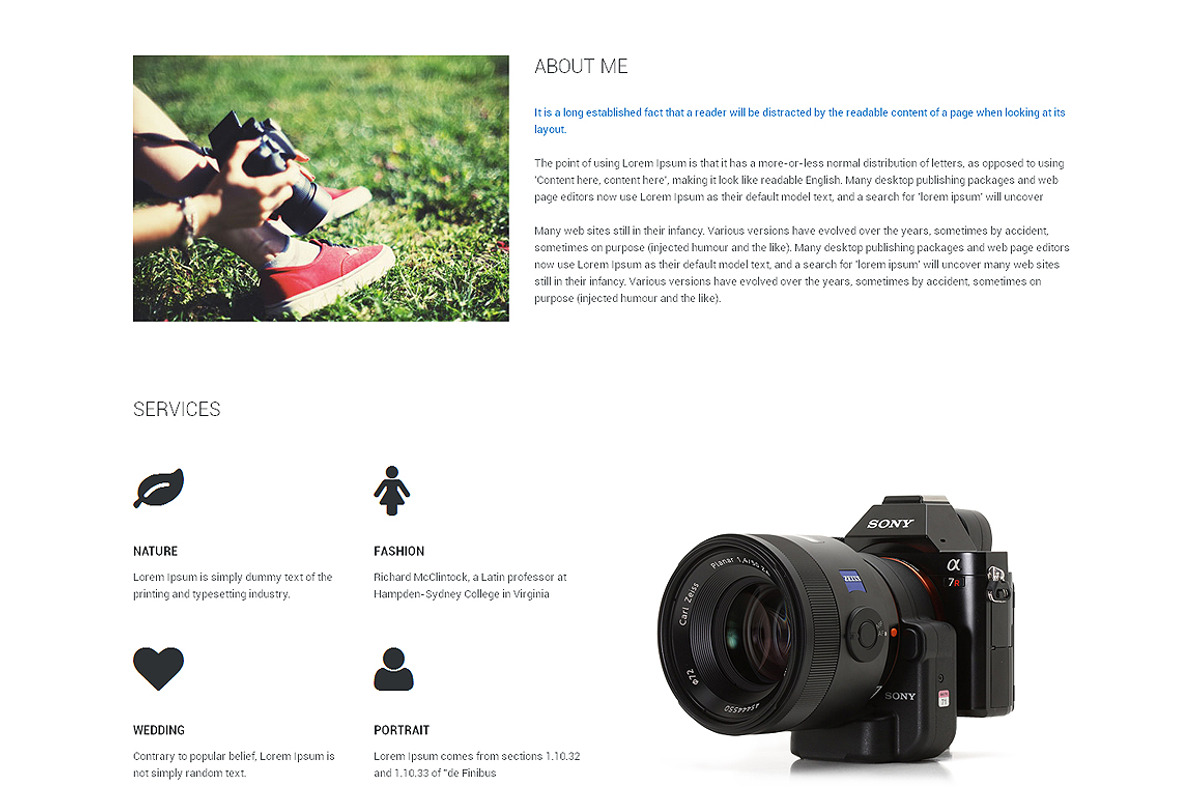 Nancy Carter One Page Theme, a Landing Page Template by IceTemplates (Photo 2 of 3)