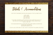 Golden Framed Wedding Invite Pack, a Stationery Template by BF Studios (Thumbnail 4 of 4)