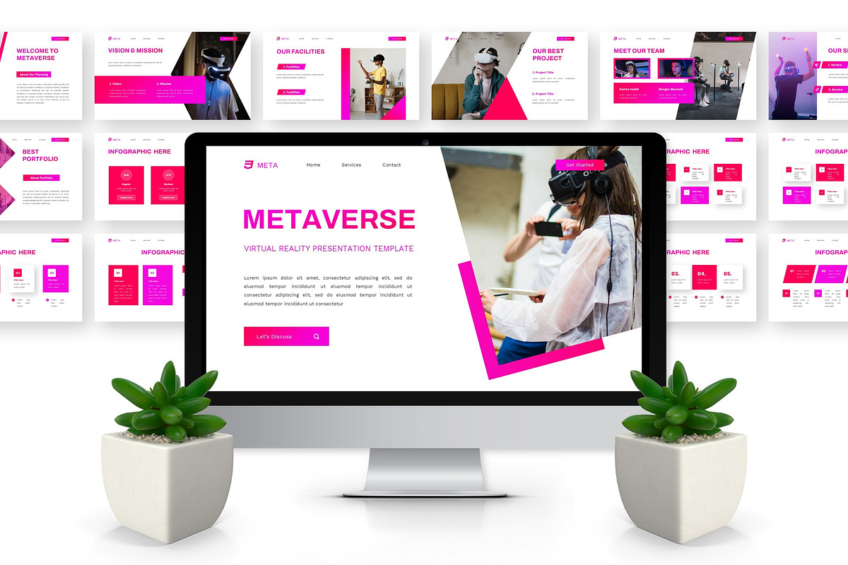 Metaverse - Virtual Reality PPT, a Presentation Template by Deepslide Studio (Photo 2 of 6)