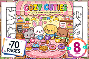 Cozy Cuties Cute & Comfy Coloring, an Animal Illustration by Coco Bloom (Thumbnail 1 of 4)