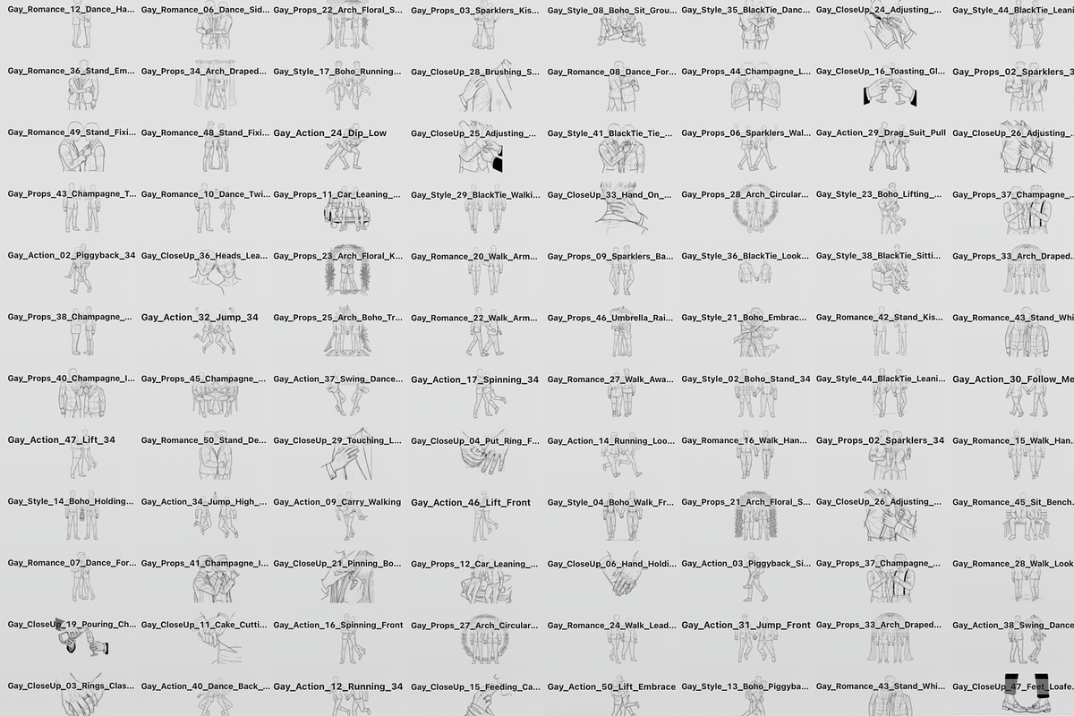 180 Gay Wedding Procreate Stamps, a Brush Add-On by Selentaori Studio (Photo 3 of 12)