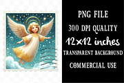 Christmas Postage Stamp Png, an Illustration by Designking (Thumbnail 4 of 4)
