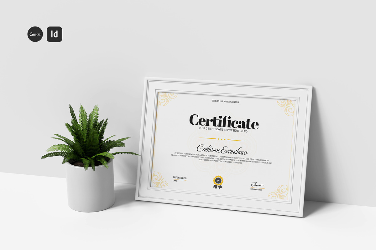 Certificate Template, a Stationery Template by Creatiya Type (Photo 1 of 4)