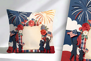 4th of July Paper Cutting Blank, a Seasonal Illustration by Sharon Schwalbe (Thumbnail 4 of 6)