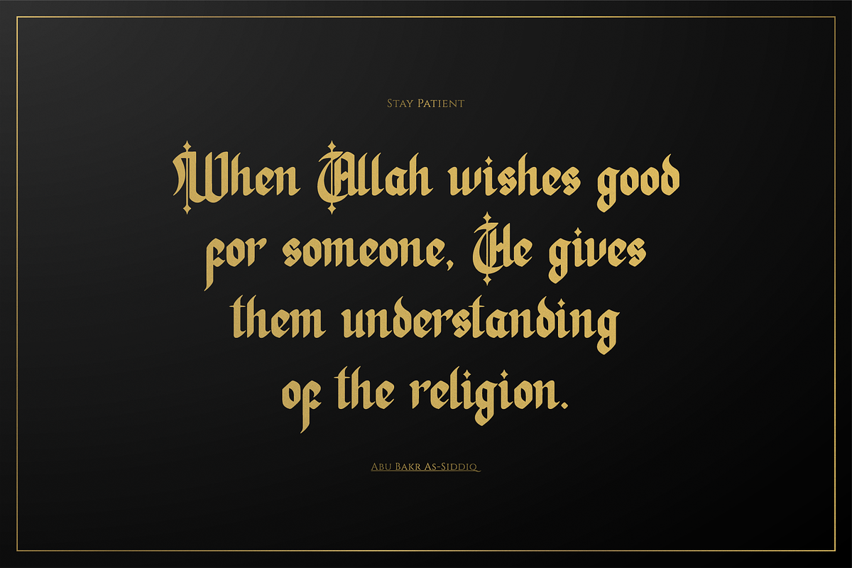 Khaleed | Blackletter Arabic Font, a Script Font by Denustudios (Photo 6 of 12)