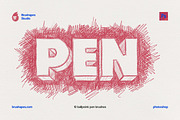Photoshop Ballpoint Pen Brushes, a Brush Add-On by brushapes.com (Thumbnail 9 of 10)