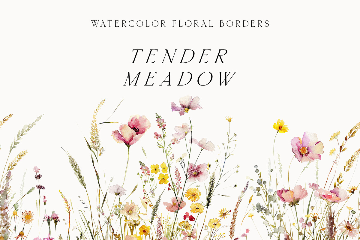 Waterolor Floral Borders Bundle, a Decorative Illustration by Lana Elanor (Photo 62 of 97)