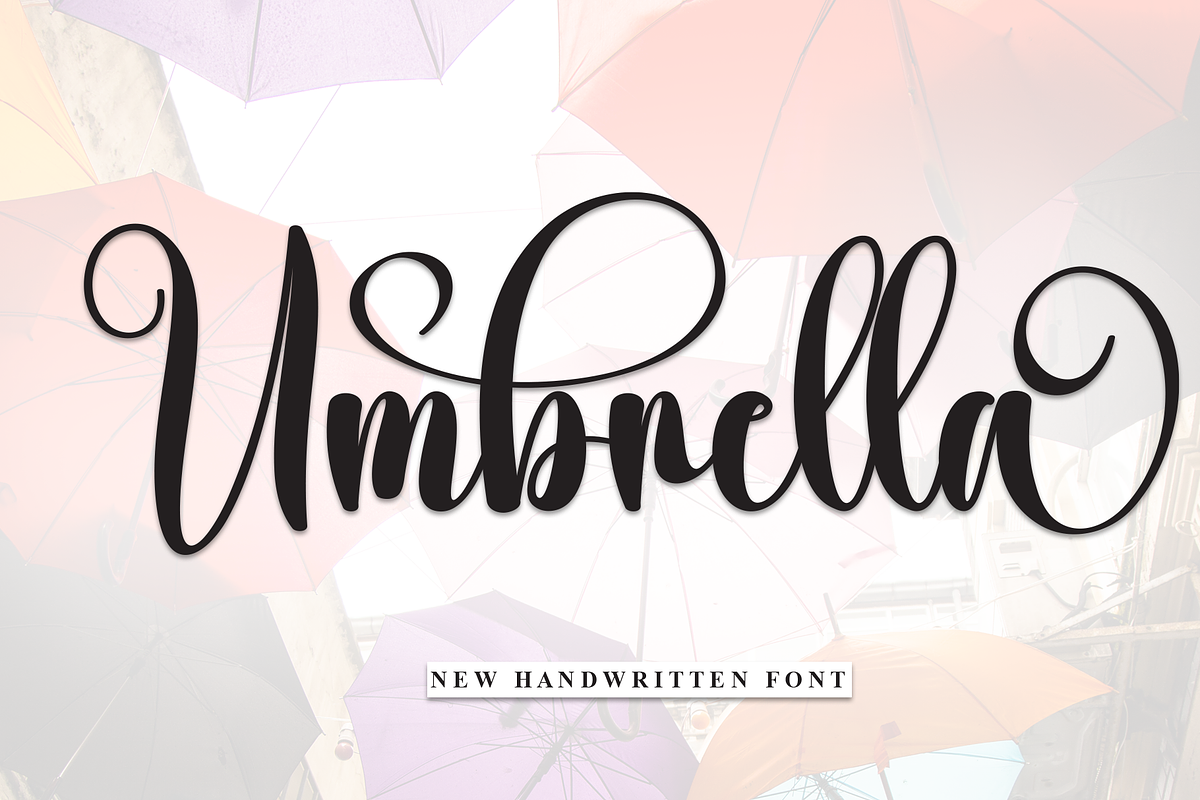Umbrella | Script Font, a Handwritten Font by Scratchones (Photo 1 of 9)