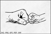 Father & Child Fist Bump SVG, an Object Graphic by BeeCraftR (Thumbnail 1 of 4)