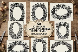 50 Elegant Floral Oval Mirror Frame