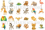 34 Safari Animal Clipart, an Animal Illustration by Pati Charm Studio (Thumbnail 2 of 8)
