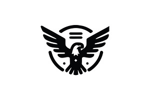 Black Eagle Silhouette Logo, a Branding & Logo Template by Vectorium Studio