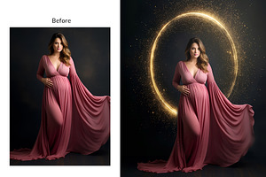 40 Ring Light Maternity Overlays PNG