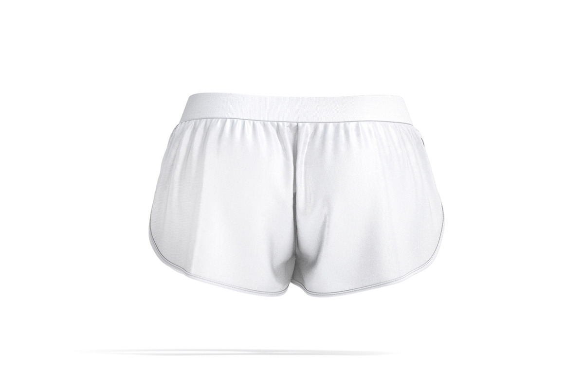 White Women Sport Shorts 3D Model, an Object 3D Model by rebrandy (Photo 2 of 9)