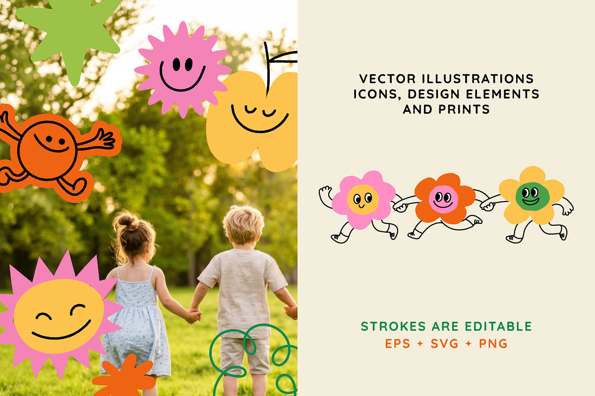 Naive Art, Vector Illustrations, an Object Graphic by venimo (Photo 2 of 17)