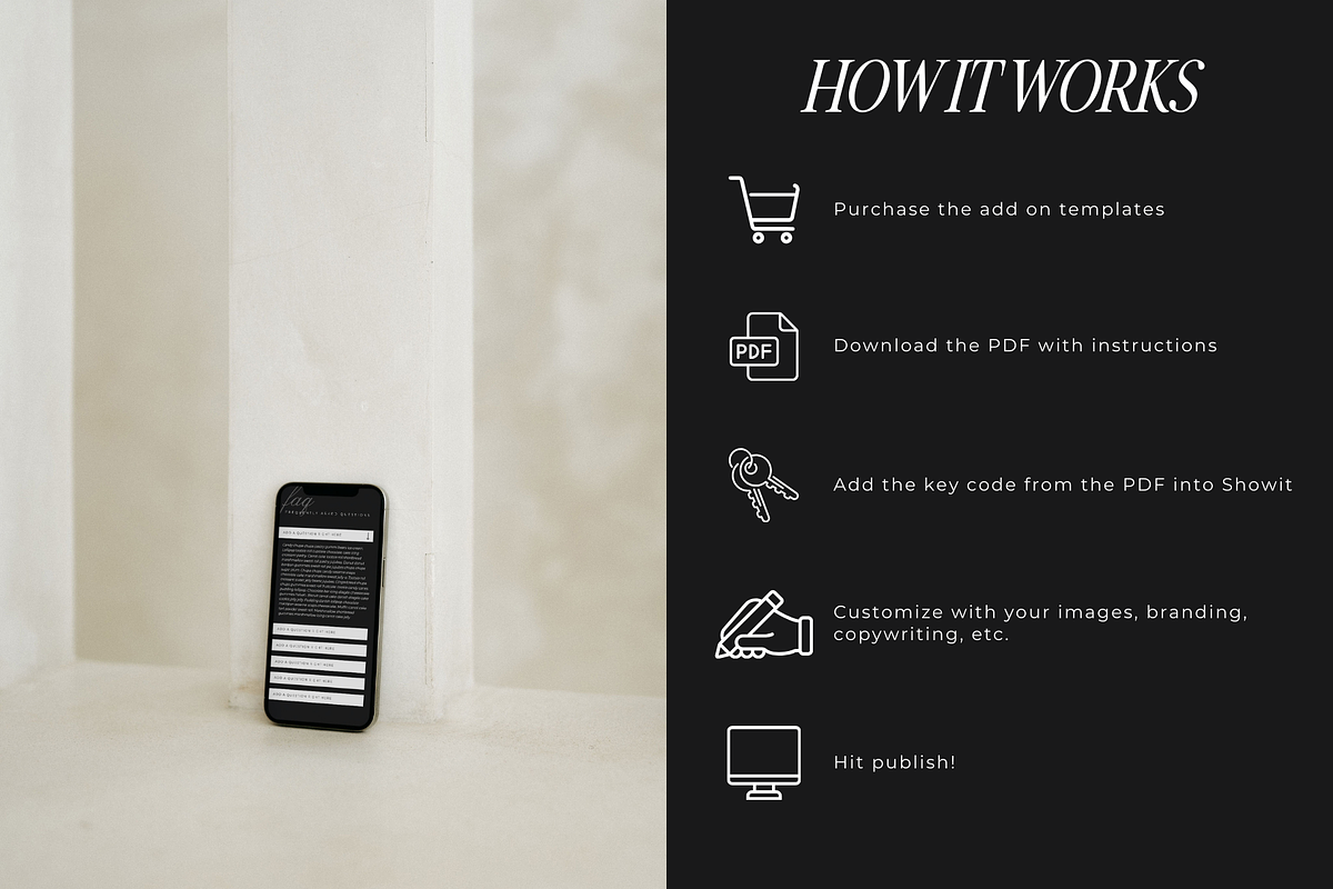 FAQ Showit Add On Templates, a Websites & App Template by Blush Created (Photo 2 of 10)