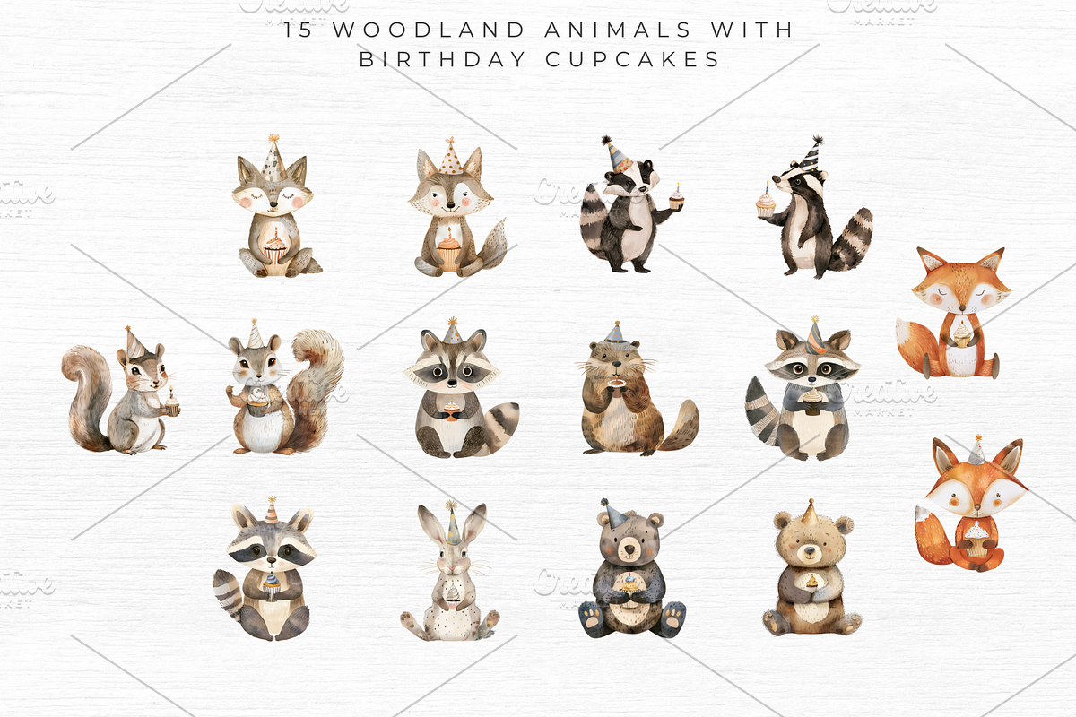 Woodland Party Animals, an Animal Illustration by EllyandLima (Photo 6 of 7)
