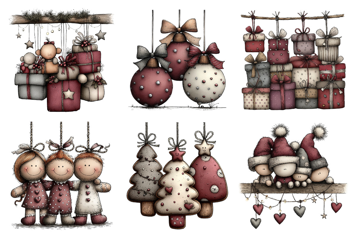 Hanging Christmas Decoration Bundle, an Illustration by Daily.Designs (Photo 5 of 5)