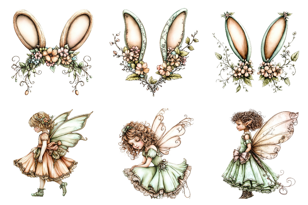 Whimsical easter clipart - Easter, an Illustration by SinaCreation (Photo 4 of 11)