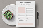Minimal Personal Daily Planner, a Stationery Template by MightyDesign (Thumbnail 1 of 8)