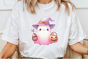 Watercolor Pink Halloween Clipart, a Seasonal Illustration by Rose Art (Thumbnail 3 of 6)