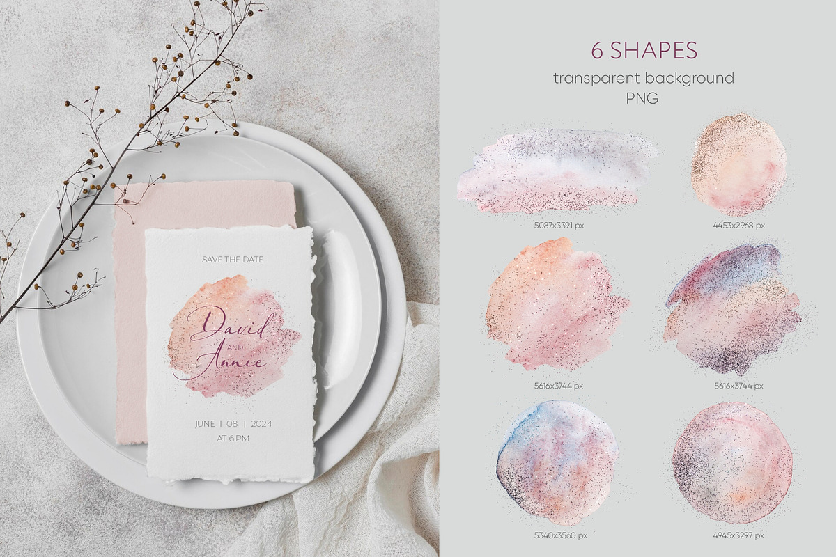 Watercolor & Glitter, a Texture Graphic by SurfaceStories (Photo 5 of 7)