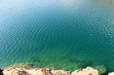 High Angle View of the Rocks & Water, a Nature Photo by shahsoft