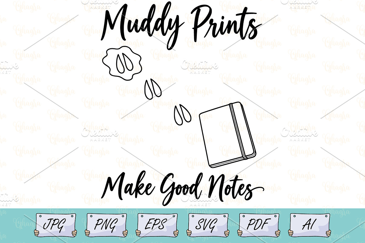 Deer Tracks Field Notes Line Art, an Object Illustration by Ghagra (Photo 1 of 6)