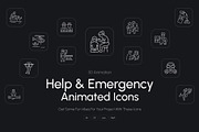 Animated Help and Emergency Icons, an Outline Icon by Prosymbols (Thumbnail 1 of 4)