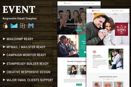 Event - Responsive Email Template, an Email Template by Pennyblack Templates