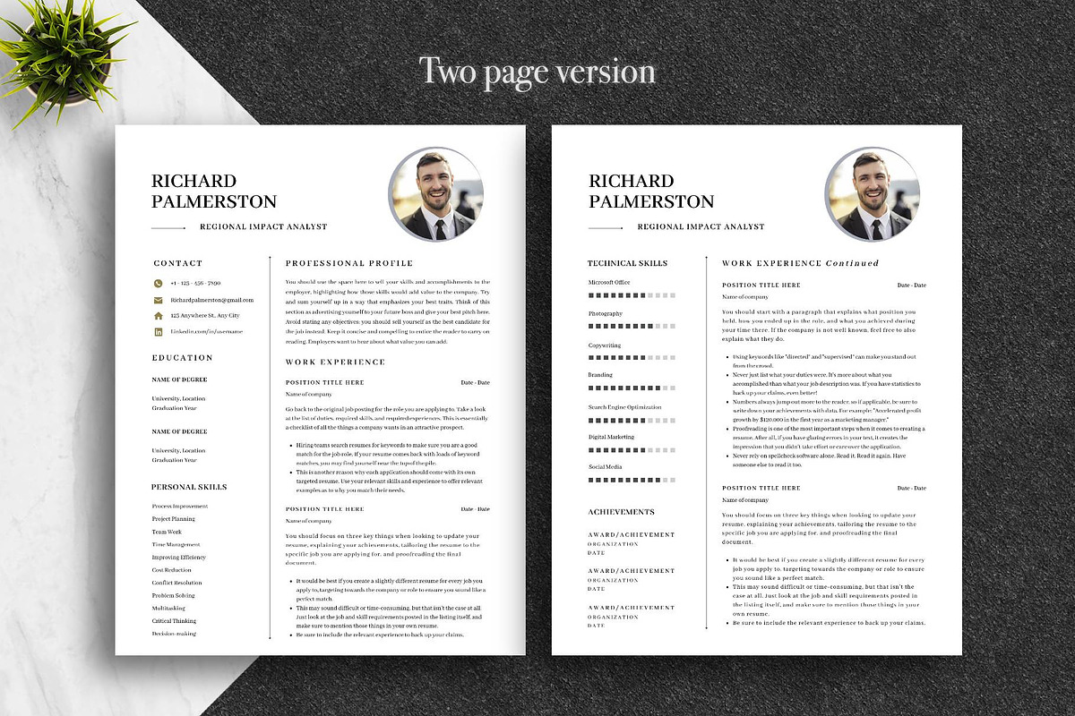 Executive CV Template Pack | Canva, a Resume Template by Lux Resume (Photo 2 of 9)