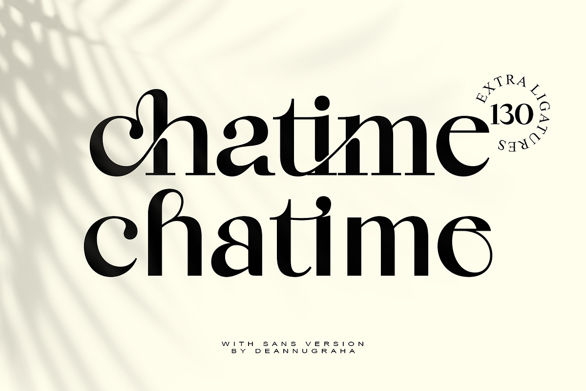 chatime - a bold ligature font, a Serif Font by NYDESIGN (Photo 1 of 11)