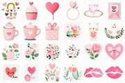 Valentine's Day Postage Stamp Clipar, an Illustration by Libby Wishes (Thumbnail 2 of 6)