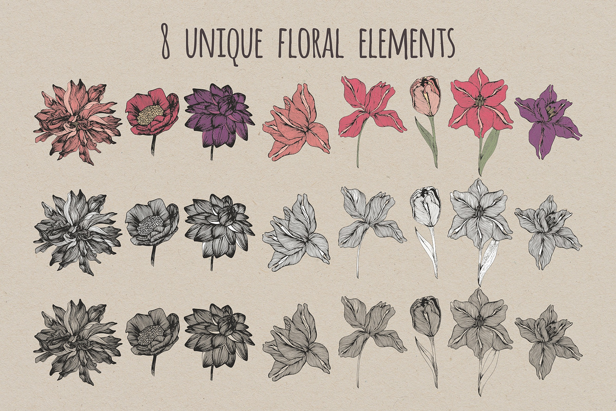 Floral seamless pattern, a Pattern Graphic by Elona Laff (Photo 3 of 4)